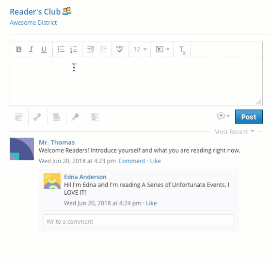 You can create a poll from the comment section by clicking the poll icon.